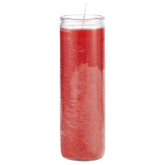 Red Plain Glass Candle