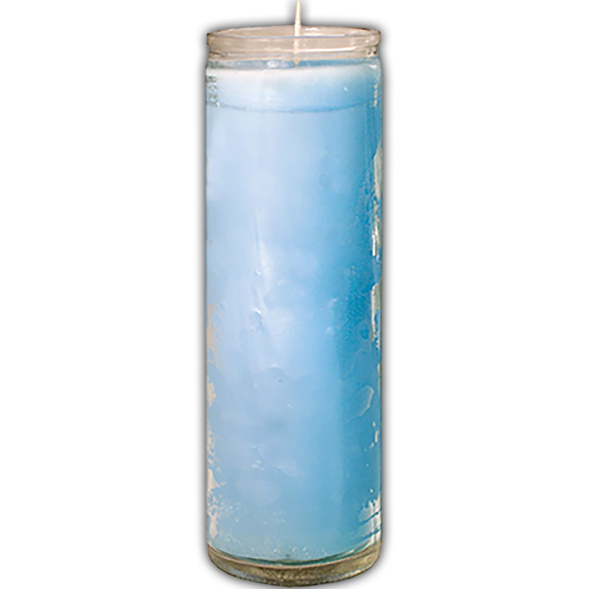 Sky Blue Plain Glass Candle