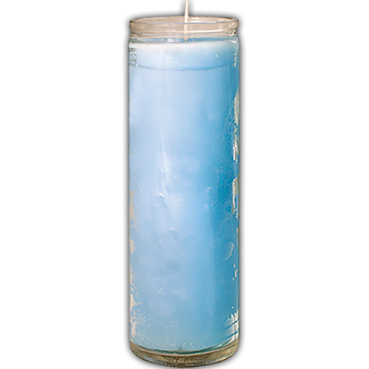 Sky Blue Plain Glass Candle
