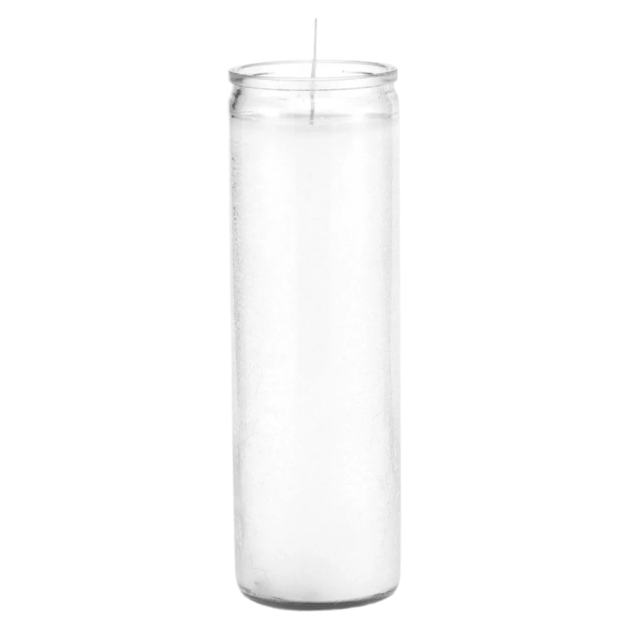 White Glass Plain Candle