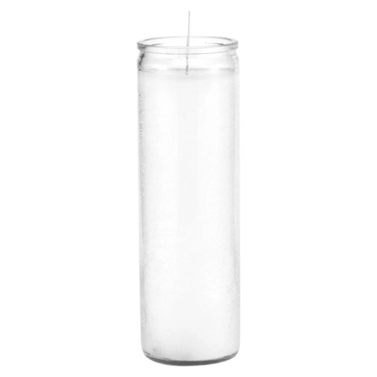 White Glass Plain Candle